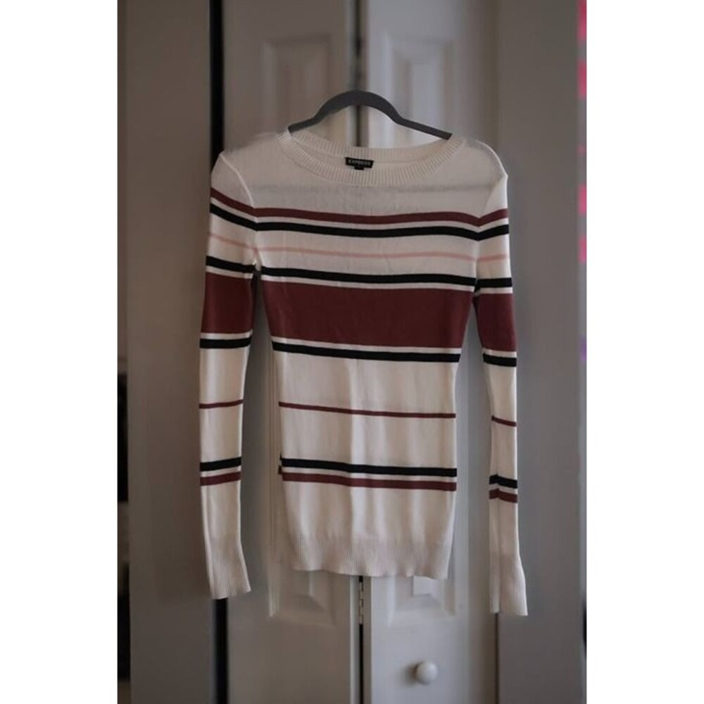 Express Striped Knit Sweater – Women’s Medium